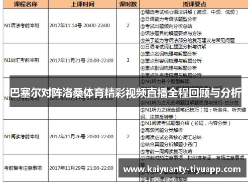 巴塞尔对阵洛桑体育精彩视频直播全程回顾与分析